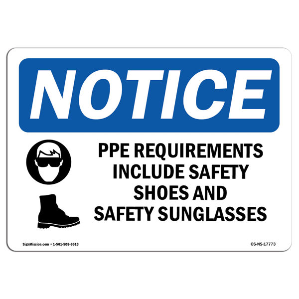 SignMission PPE Requirements Include Safety Sign with Symbol Wayfair